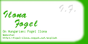 ilona fogel business card